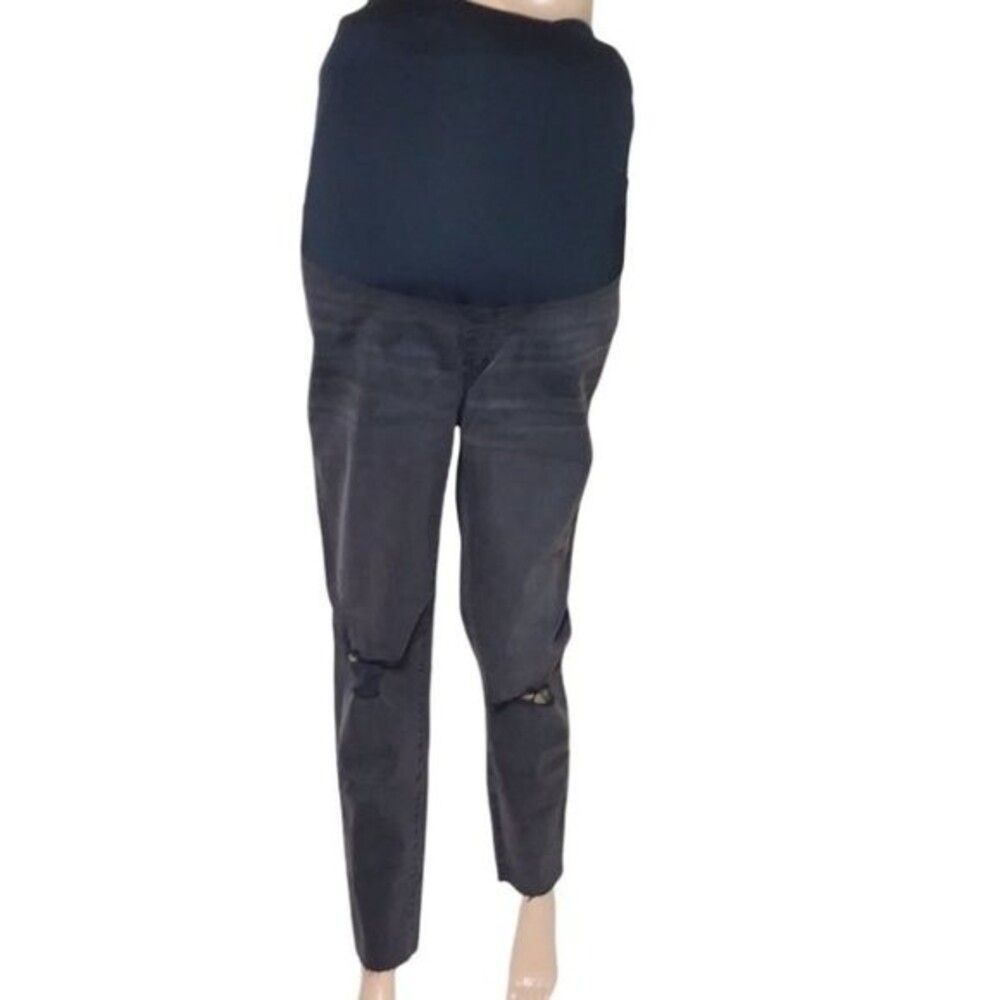 Madewell Maternity Over-the-Belly Skinny Jeans in Black Sea